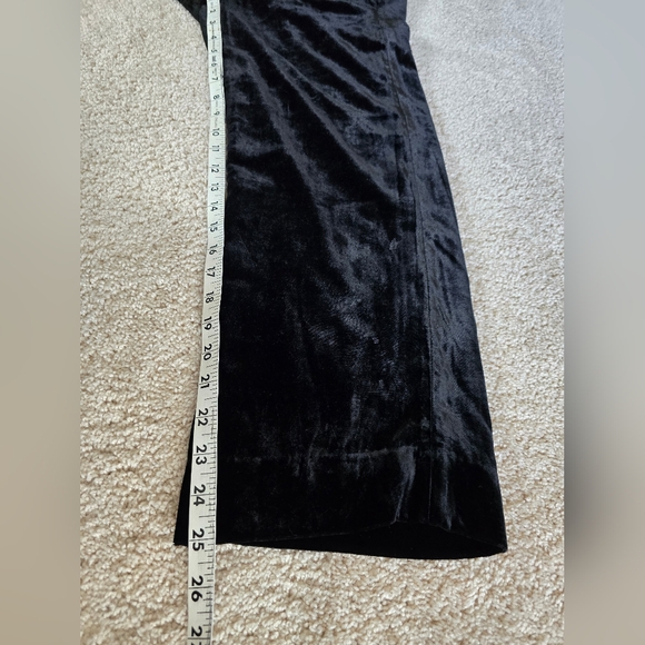 New J. Crew womens size 2 black velvet pull on pants  high rise - Picture 2 of 7